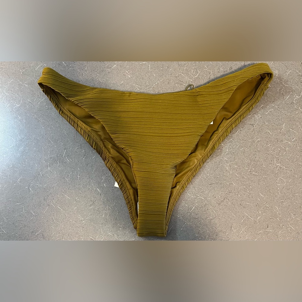 Mara Hoffman Reva Bikini Bottom Olive Womens Swim Medium NWT